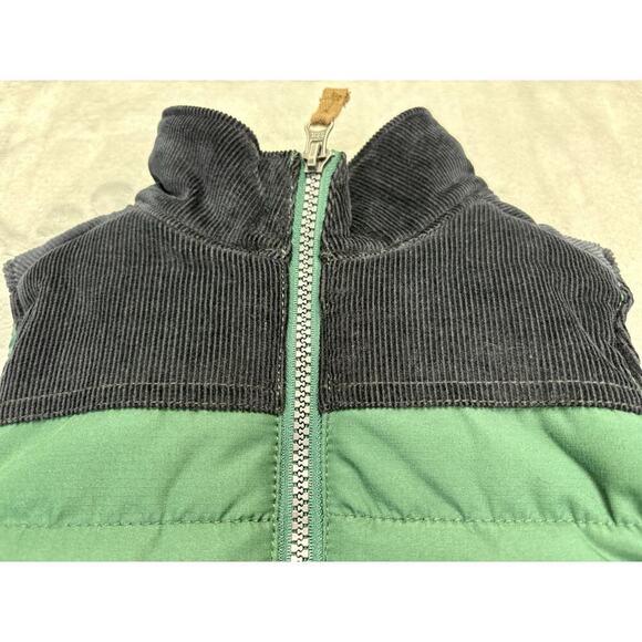 Carter’s Toddler Puffer Vest Size 2T Green Blue Corduroy Collar Sherpa - Picture 6 of 9